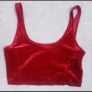 Velvet crop tank top